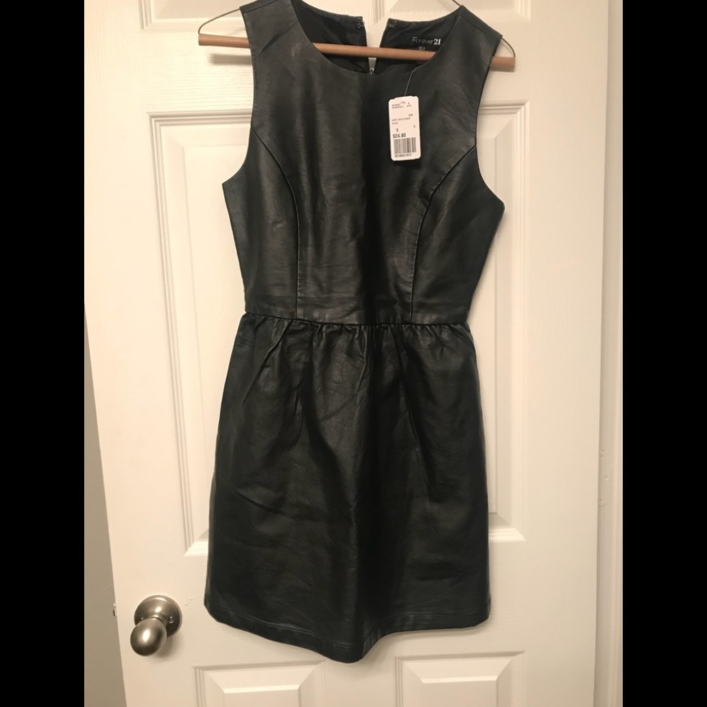 Faux Leather Dress